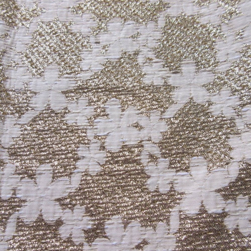NWT Sezane Philomena in Ecru Gold Jacquard Bow A-line Mini Shift Dress 36 / US 4 - Picture 6 of 10